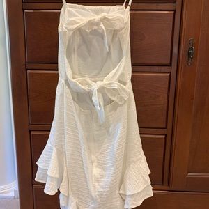 White open back dress